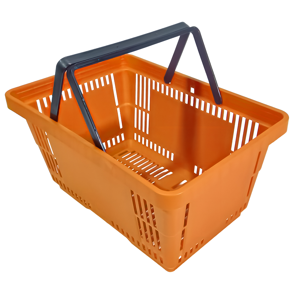 28 Litre Tekerlekli El Sepeti Turuncu