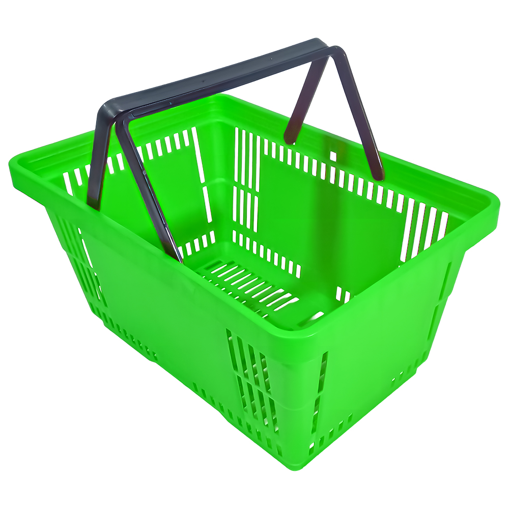 28 Litre Tekerlekli El Sepeti Yeşil